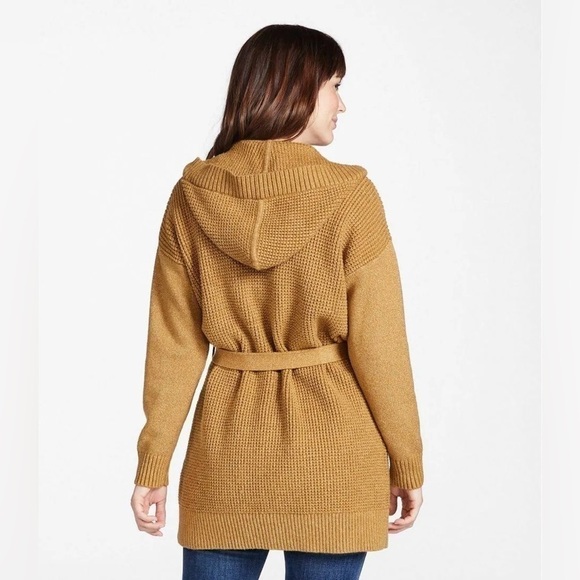 L.l.bean • All-Day Waffle Sweater, Hooded Wrap Cardigan - Picture 3 of 16